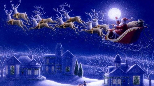 Santa-Claus-sleigh-with-reindeer